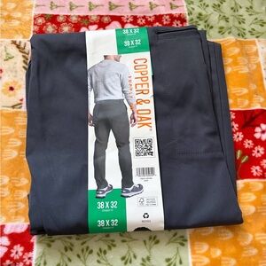 NWT Copper & Oak Men's Tech Pant  Utility Pants Size 38x32 Dark Gray Color